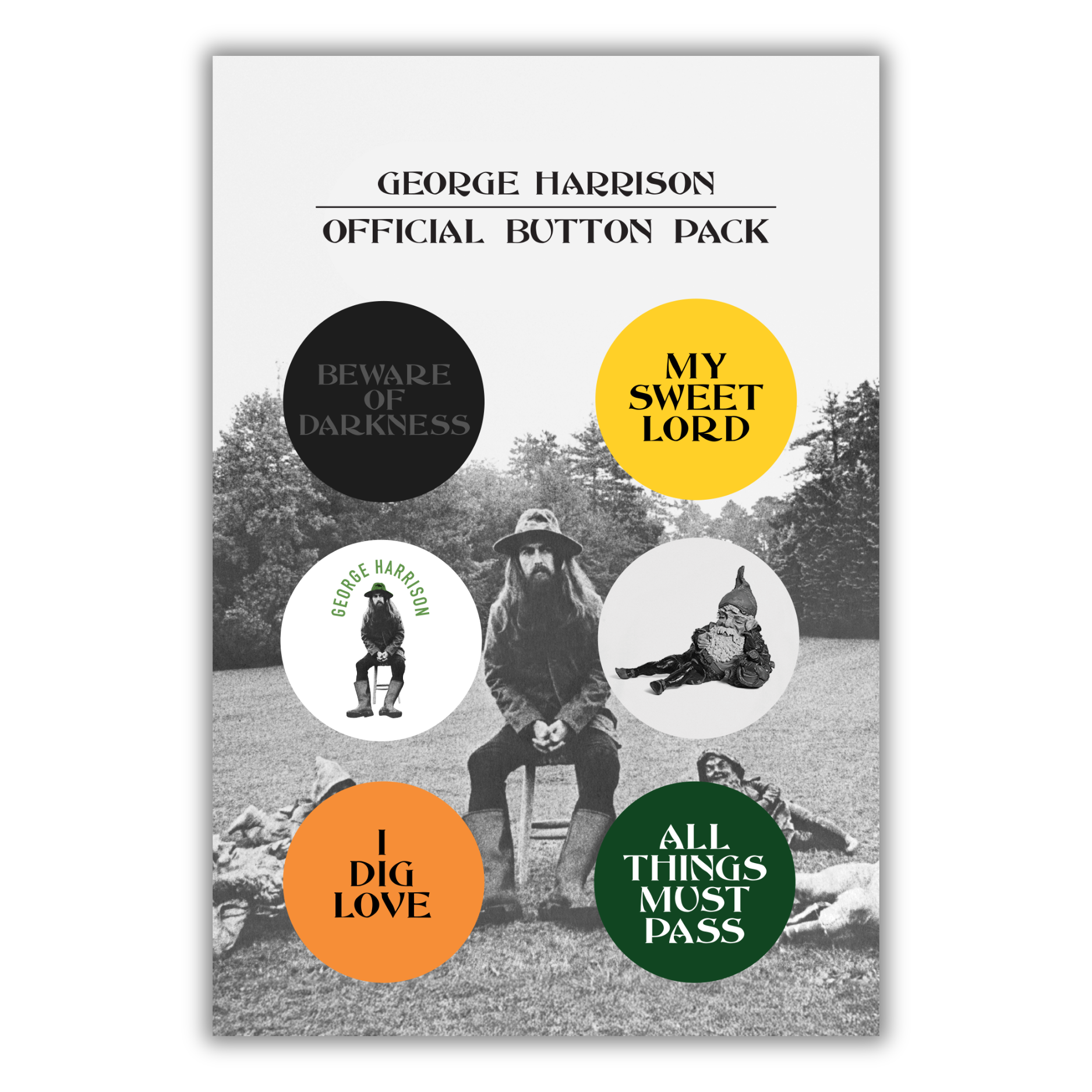 george harrison gear All Things Must Pass Button Set