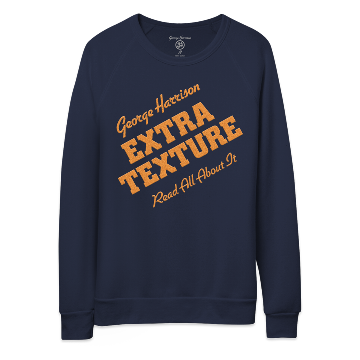 Extra Texture Flocking Navy Crewneck - George Harrison Shop