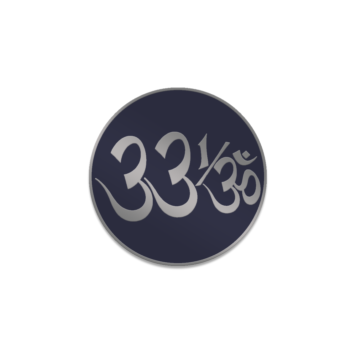 33 1/3 Logo Enamel Pin - George Harrison Shop
