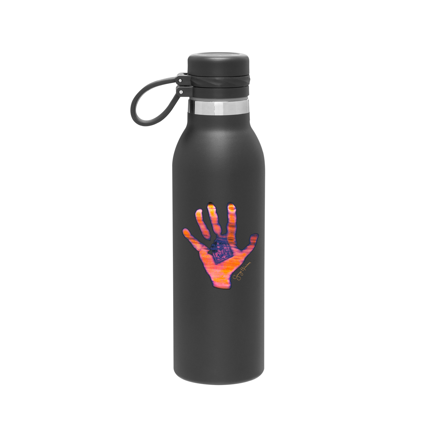 Living In The Material World Water Bottle